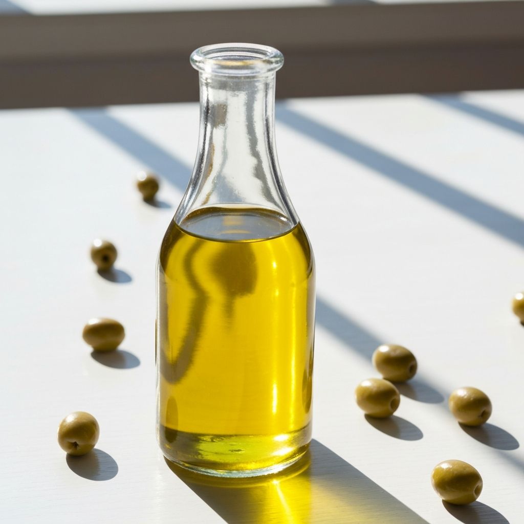 Golden olive oil